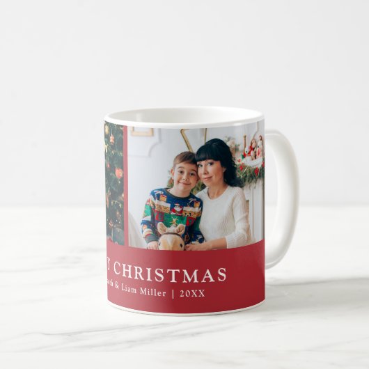 Frohe Weihnachten Red Kaffeetasse (VorderseiteRechts)