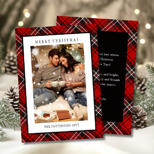 Frohe Weihnachten Red Kariert Tartan Foto