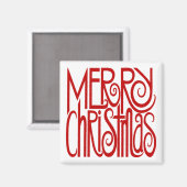 Frohe Weihnachten Red Magnet (Vorderseite/Rückseite)