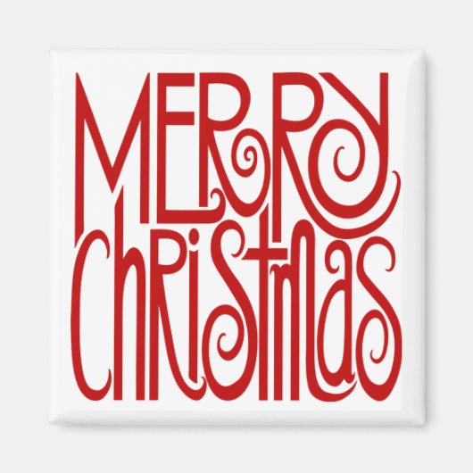 Frohe Weihnachten Red Magnet (Vorne)