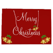 Frohe Weihnachten Red Modern Große Geschenktüte (Rückseite)