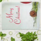 Frohe Weihnachten Red Ornament Küchentücher (Gefaltet)