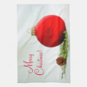 Frohe Weihnachten Red Ornament Küchentücher (Vertikal)