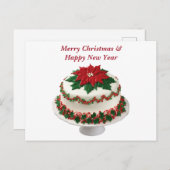 Frohe Weihnachten Red Poinsettia Cake (Vorne/Hinten)
