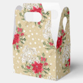 Frohe Weihnachten Red Poinsettia Geschenkschachtel (Geöffnet)