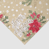 Frohe Weihnachten Red Poinsettia Seidenpapier (Ausschnitt)