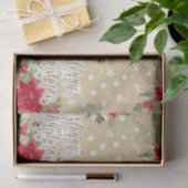 Frohe Weihnachten Red Poinsettia Seidenpapier (Geschenk)