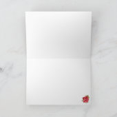 Frohe Weihnachten Red Poinsettia Watercolor Holida Karte (Innenseite)