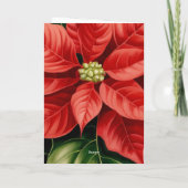 Frohe Weihnachten Red Poinsettias Personalisiertes (Rückseite)