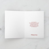 Frohe Weihnachten Red Poinsettias Personalisiertes (Innenseite)