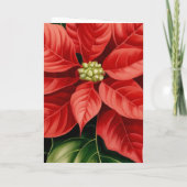 Frohe Weihnachten Red Poinsettias Personalisiertes (Rückseite)