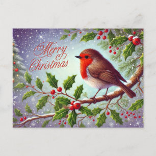 Frohe Weihnachten Red Robin und Berries