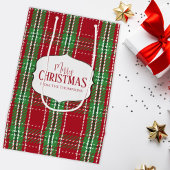 Frohe Weihnachten Red Rustic Holiday Bauernhof Kar Mittlere Geschenktüte