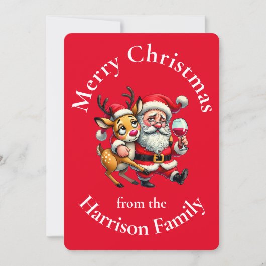 Frohe Weihnachten Red Santa (Vorderseite)