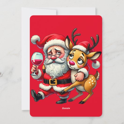 Frohe Weihnachten Red Santa (Rückseite)