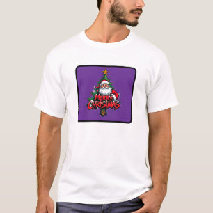 Frohe Weihnachten Red Santa Clause Weihnachtsbaum T-Shirt