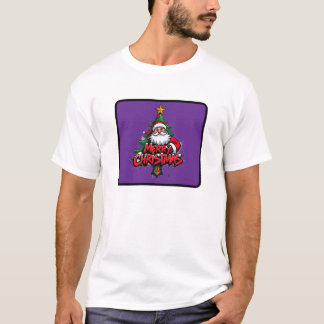 Frohe Weihnachten Red Santa Clause Weihnachtsbaum T-Shirt