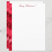 Frohe Weihnachten Red Satin Chic Metallic Stationa (Vorne/Hinten)