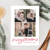 Frohe Weihnachten Red Script 3 Foto Collage