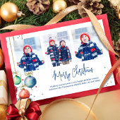 Frohe Weihnachten Red Script Foto Collage