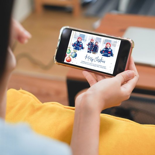 Frohe Weihnachten Red Script Foto Collage