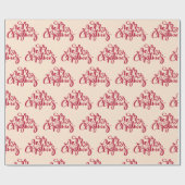 Frohe Weihnachten Red Script Holiday Geschenk Geschenkpapier (Flach)
