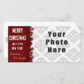 Frohe Weihnachten Red Snowflake (Vorne/Hinten)