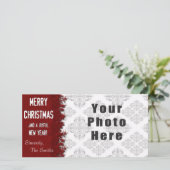 Frohe Weihnachten Red Snowflake (Stehend Vorderseite)