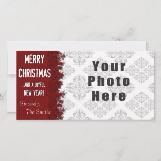 Frohe Weihnachten Red Snowflake (Vorderseite)