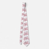 Frohe Weihnachten Red Snowflake Typografie Krawatte (Rückseite)