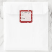 Frohe Weihnachten Red Snowflake zu und von Sticker (Tasche)