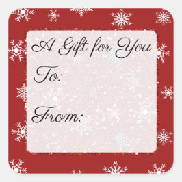 Frohe Weihnachten Red Snowflake zu und von Sticker