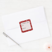 Frohe Weihnachten Red Snowflake zu und von Sticker (Umschlag)