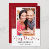 Frohe Weihnachten Red String Light Ornaments (Vorne/Hinten)