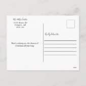 Frohe Weihnachten Red Truck Tree Wasserfarbe Einfa (Rückseite)