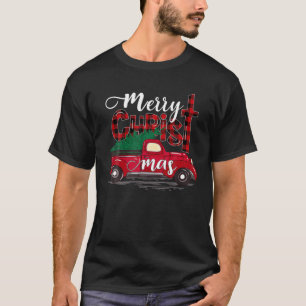 Frohe Weihnachten, Red Truck Weihnachten Tree Lich T-Shirt
