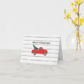 Frohe Weihnachten Red Truck Weihnachtsbaum Karte (Gelbe Blume)