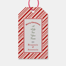 Frohe Weihnachten Red White Holidays Personalize Geschenkanhänger