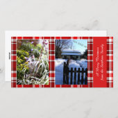 Frohe Weihnachten Red White Kariert Tartan (Vorne/Hinten)