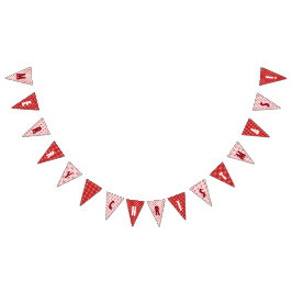 Frohe Weihnachten Red White Polka Dots Nordic Wimpelkette