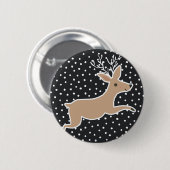 Frohe Weihnachten - Reindeer Button (Vorne & Hinten)