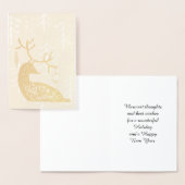 Frohe Weihnachten Reindeer Cozy Folienkarte (Anzeige)