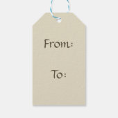 Frohe Weihnachten Reindeer Cozy Geschenkanhänger (Rückseite)