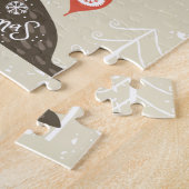 Frohe Weihnachten Reindeer Cozy Puzzle (Seite)