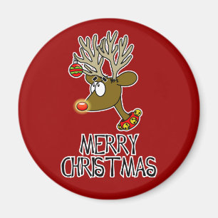Frohe Weihnachten Reindeer Magnet