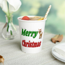 Frohe Weihnachten Reindeer rot grüne Typografie