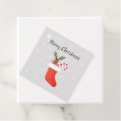 Frohe Weihnachten Reindeer Strumpf Candy Cane Geschenkanhänger (Beispiel)