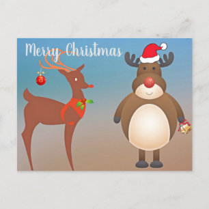 Frohe Weihnachten Reindeer Wristlet Purse Postkarte