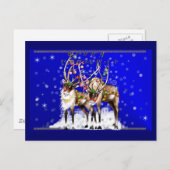 Frohe Weihnachten Reindeer Yardsign (Vorne/Hinten)