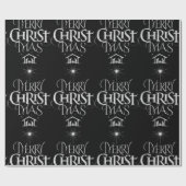 Frohe Weihnachten Religiöse Calligraphie-Tafel Geschenkpapier (Flach)
